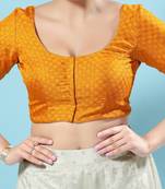 Padded jacquard Round Neck Blouse