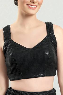 Padded Silk Square Neck Blouse 1