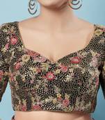 Padded Silk Sweatheart Neck Blouse