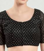 Padded Net Round Neck Blouse