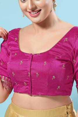 Magenta Diwali Readymade Blouse for Women 1