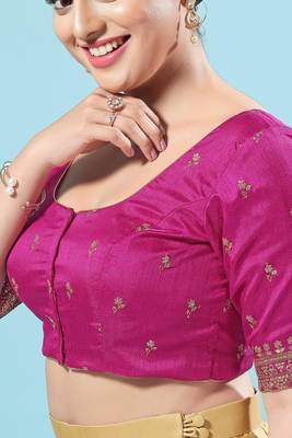 Magenta Diwali Readymade Blouse for Women 3