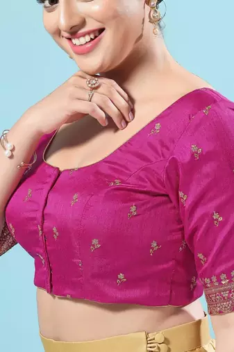 Magenta Diwali Readymade Blouse for Women