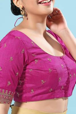 Magenta Diwali Readymade Blouse for Women 4