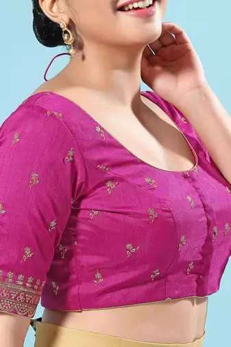 Magenta Diwali Readymade Blouse for Women