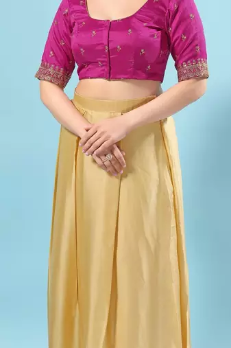 Magenta Diwali Readymade Blouse for Women
