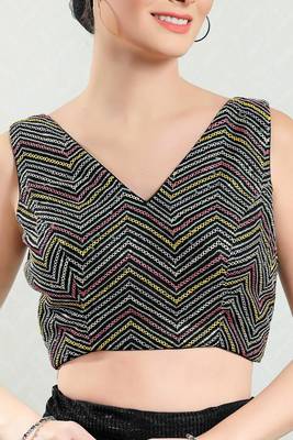 Padded Silk V-Neck Blouse 1
