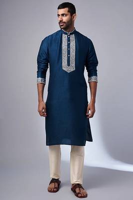 Ethnic Kurta Mens Wear Solid stitched for Occasion & Festive Ceremony 1