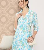 white co-ord set with lapelled collar