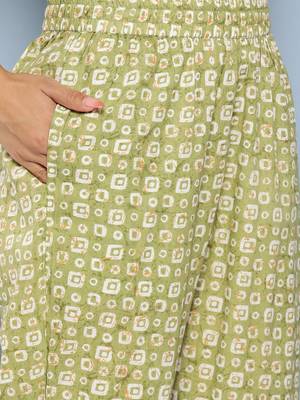  green ethnic motifs kaftan co ords set 5