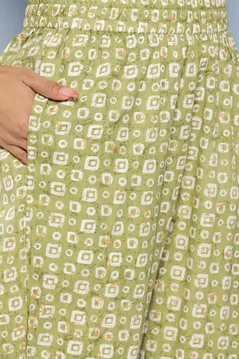  green ethnic motifs kaftan co ords set