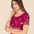 Pink georgette bandhani saree with unstitched blouse piece