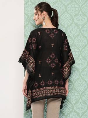  black ethnic motifs kaftan top 4