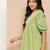 Yufta green alia-cut cotton schiffli tops