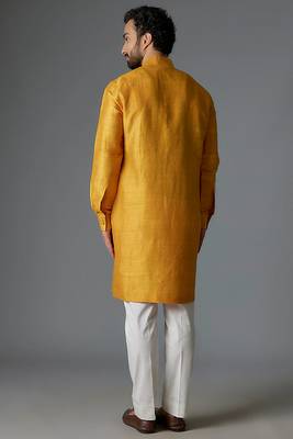 Ethnic Kurta Mens Wear Solid stitched for Occasion & Festive Ceremony 2
