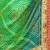Green  chiffon bandhani saree with unstitched blouse piece