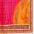 Pink bandhani saree with lace border and unstitched blouse piece