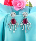 Sparkle pink ad earrings