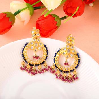 Golden dangler earrings 1