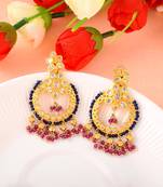 Golden dangler earrings