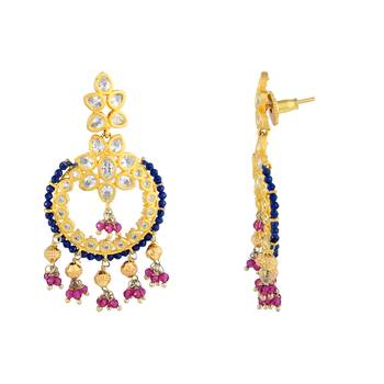 Golden dangler earrings 3