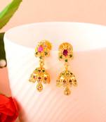 Multicolor kundan jhumka earrings