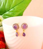 Purple ad stone studs earrings