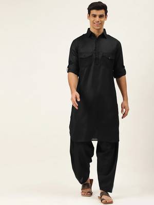Solid pathani kurta 1