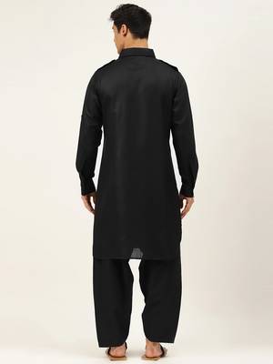 Solid pathani kurta 3