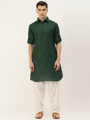 Solid pathani kurta 1