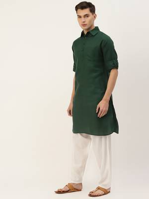 Solid pathani kurta 4