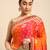 Beige bandhani saree with lace border and unstitched blouse piece