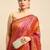 Beige bandhani saree with lace border and unstitched blouse piece