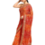 Orange bandhani saree with lace border and unstitched blouse piece