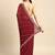 Maroon leheriya saree with lace border and  unstitched blouse piece
