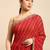 Red leheriya saree with lace border and  unstitched blouse piece