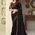 Black embroidery sequins silk pattern saree with ethnic embroidery blouse