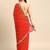 Orange leheriya saree with lace border and  unstitched blouse piece