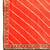 Orange leheriya saree with lace border and  unstitched blouse piece