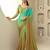 Green multicolor shaded embroidered silk blend bollywood saree with fancy design blouse