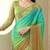 Green multicolor shaded embroidered silk blend bollywood saree with fancy design blouse