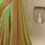 Green multicolor shaded embroidered silk blend bollywood saree with fancy design blouse