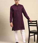 Solid straight kurta