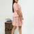 Tsucchi traditions radiant blush peach sanganeri skirt co-ord set