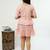 Tsucchi traditions radiant blush peach sanganeri skirt co-ord set