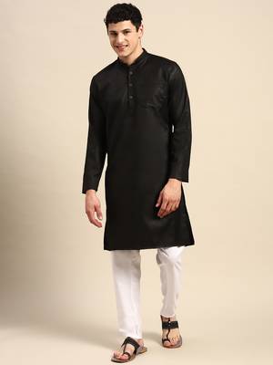 Solid straight kurta with pyjama 2