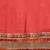 Red bandhani saree with lace border and unstitched blouse piece