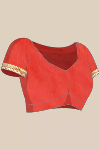 Pink bandhani saree with lace border and unstitched blouse piece