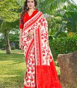 Floral Silk Cotton Zari Saree