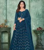 Rama Embroidered Georgette Lehenga-Choli